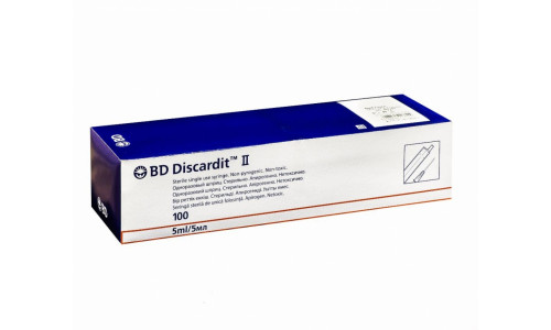 Шприц BD Discardit II двухкомпонентный с иглой 5 мл